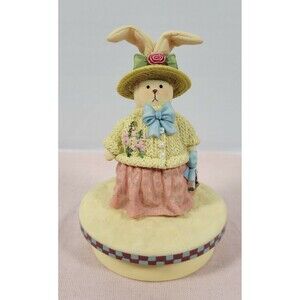 Our America Easter Candle Topper - Mrs. Bunny Rabbit w/Yellow Sweater